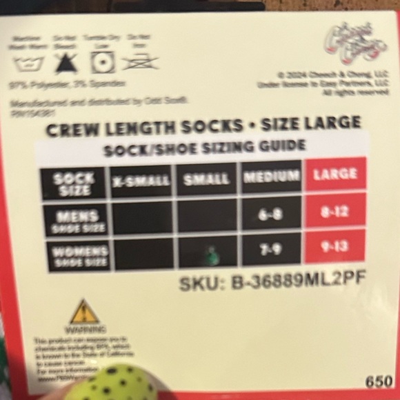 Cheech & Chong Christmas Crew Socks (Pack of 2) - Adults Large - Picture 4 of 4